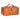 Ella Terra Cognac Genuine Leather Makeup & Travel Bag